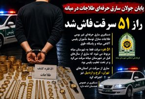 پایان جولان سارق حرفهای طلاجات در میانه / راز ۵۱ سرقت فاش شد